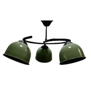 MYLİGHTS  HAKİ YEŞİL  ÜÇLÜ METAL AVİZE  RUSTİK VİNTAGE  AVİZE (Siyah)