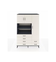 Kronos Dolap 9 Raflı 6 Çekmeceli 3 Kapaklı 132x59x195 Antrasit-Aytaşı/Aytaşı
