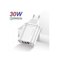 Orjinal Kuulaa 3 Usb Girişli Qc3.0+pd 30w Hızlı Şarj Dijital Ekran Şarj Başlığı Hızlı Şarj Başlığı