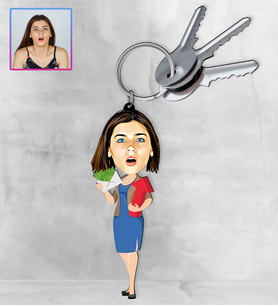 Kişiye Özel Karikatür Tasarım Anahtarlık 97211