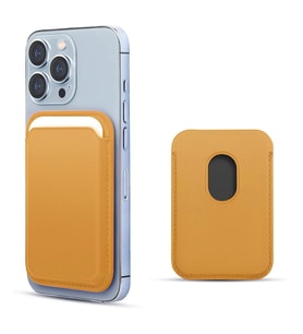 Microsonic Apple iPhone 14 Pro Max Leather Wallet MagSafe Sarı