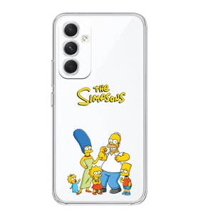 Samsung Galaxy A04S Uyumlu Simpsonlar Tasarımlı Şeffaf Telefon Kılıfı