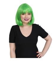 Küt Kahküllü Fiber Sen Peruk / Neon Yeşil