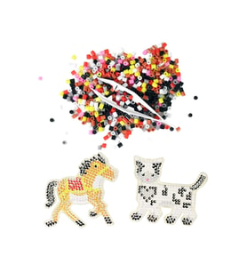Hayal Gücünüzü Renklendirin: Ütü ile Yapışan 1000 Parça Kedi ve Zebra Boncuk Seti (Çok Renkli)