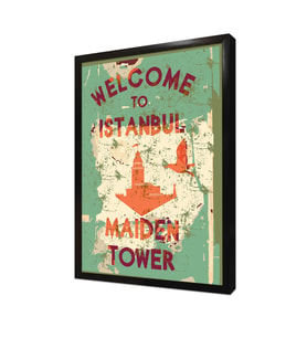 Kız Kulesi Çerçeveli Mdf Tablo
