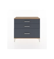 Arges Şifonyer 3 Çekmeceli 88x30x80 Çam-Antrasit