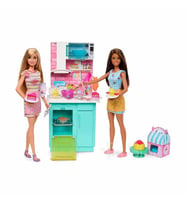 Barbie Brooklyn ve Malibu Pasta Yapıyor Oyun Seti HJY94