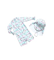 UPF50+ Güneş Korumalı Uzun Kollu Unicorn Pembe Mavi Gökkuşağı Unicorn Mayo Şapka Set