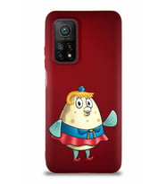 Xiaomi Mi 10T Pro Soft Premier Kapak Bayan Puff Tasarımlı Silikon Kılıf - Mürdüm (Şeffaf)