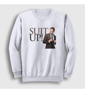 Presmono Unisex Beyaz Barney How I Met Your Mother Sweatshirt 194748tt