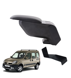 Renault Kangoo 2007 Delmesiz Çelik Ayaklı Siyah Kolçak Kol Dayama
