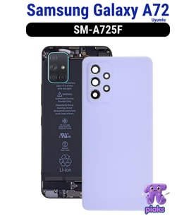 Samsung Galaxy A72 Arka Kapak Pil Batarya Kapağı Kamera Lensli SM-A725F Uyumlu