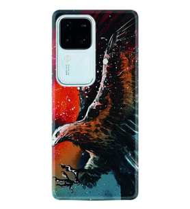 Vivo V30 Kılıf Silikon Desen Özel Seri Kartal Uçarken 1718