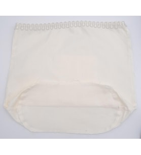 Angel Çanta Aksesuar Krem 25X12 Cm Oval Tabanlı Dikilmiş Fermuarsız Astar