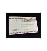 İngiliz Sömürge Uçak Postası Air Mail 1952 yılında Jamaika'dan İngiltere'ye postalanmış
