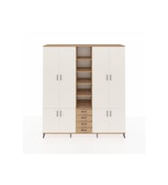 Hyperion Dolap 17 Raflı 4 Çekmeceli 8 Kapaklı 220x44x243 Çam-Aytaşı/Çam