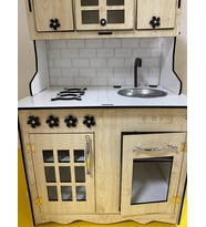 90x60 ahşap yeni model oyuncak mutfak
