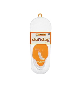 Dündar Kadın Modal Babet Çorap 6913 - 12 Adet (Beyaz)