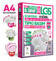 2027 8.Sınıf LGS Tıpkı Basım Çıkmış Soru 8+8 Deneme Paketi (Say+Söz) Türkiye Geneli Dijital Çözümlü