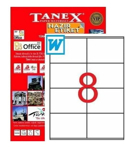 Tanex Laser Etiket Tw-2208 105x70 Mm 100 Adet
