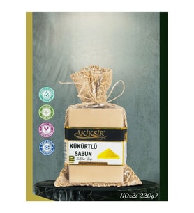 AKİKSİR Doğal Kükürt Sabunu 2x110gr