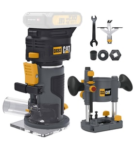 CAT DX82B.3 18Volt Şarjlı Kömürsüz 6mm Devir Ayarlı Profesyonel Avuç İçi El Frezesi Formika Tıraşlama (Akü Dahil Değildir)