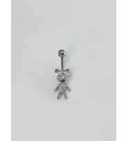 Ayıcık Detaylı Göbek Piercing