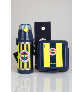 LİSANSLI FENERBAHÇE 500 ML ÇELİK MATARA VE BESLENME KABI SETİ 1907 "DEKOMUS CEP DEFTERİ HEDİYELİ"