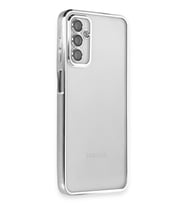 Galaxy M23 Kılıf Lensli Silikon - Gümüş