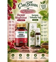 Demir Bisglisinat Kapsül 60 Kapsül (C Vitamini) + Isırgan Tohumu Yağı 20 Ml (Dahilen)