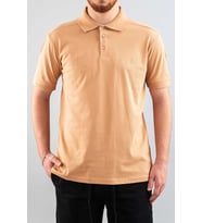 Erkek Slim Fit %100 Pamuklu Yumuşak Dokulu Polo Yaka T-Shirt Basic Tişört (Taba)