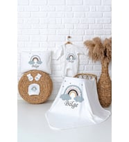Pia Baby Premium %100 Pamuk Hastane Çıkışı Tulumlu Yenidoğan Kız Bebek Hediye Seti 5027-03 (Ekru)