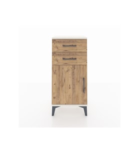 Arges Komodin Tek Raflı 2 Çekmeceli Tek Kapaklı 44x30x96 Aytaşı-Çam