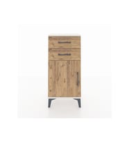 Arges Komodin Tek Raflı 2 Çekmeceli Tek Kapaklı 44x30x96 Aytaşı-Çam