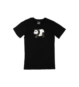 Tatlı Panda Tasarım Siyah Tişört