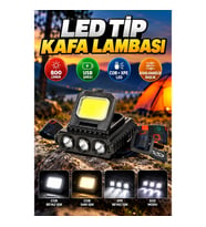 800 Lümen USB Şarjlı Kafa Feneri – COB ve XPE LED Ayarlanabilir Başlık