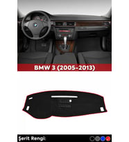 Bmw 3 (2005-2013) 3d Torpido Koruma Kılıfı - Ön Göğüs Kaplama - Kırmızı Şerit