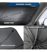 Renault Symbol, Dacia Sandero, Opel Corsa, Ford Ka, Peugeot 208 Uyumlu Oto Şemsiye Yeni Nesil