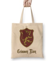Crimson Lion Badge Black Clover Bez Çanta Uzun Saplı