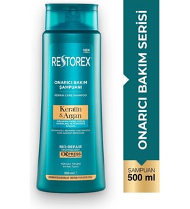 Restorex Keratin Argan Onarıcı Saç Bakım Şampuanı 500 Ml