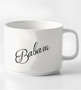 Babam Tasarımlı Porselen Kupa Nescafe Fincanı