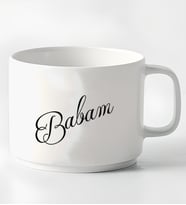 Babam Tasarımlı Porselen Kupa Nescafe Fincanı