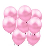 Balon Metalik Pembe Balon - 10 adet