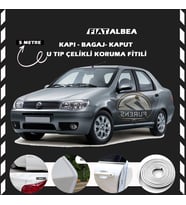 Fiat Albea Oto Araç Kapı Koruma Fitili 5metre Parlak Beyaz Renk