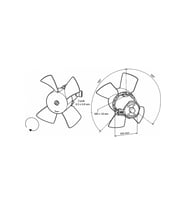 Opel Astra F Vectra A 1.6 1989- FAN Motoru Davlumbazsiz 280 MM 2 FIS 4 Kanat 22061461 Wisco