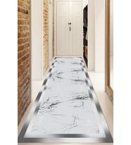 Dijital Baskılı Kaymaz Taban Yıkanabilir Modern Yolluk Ve Koridor Halısı NDU-SD-448 (Gri)