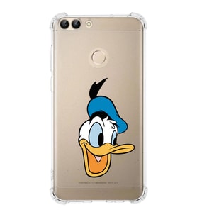Huawei P Smart  Köşe Korumalı Antişok Kapak Donald Duck Tasarımlı Şeffaf  Kılıf