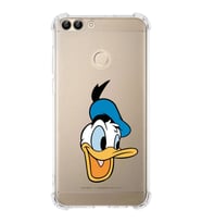 Huawei P Smart  Köşe Korumalı Antişok Kapak Donald Duck Tasarımlı Şeffaf  Kılıf