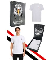 BEŞİKTAŞ ORİJİNAL LİSANSLI BEYAZ T-SHİRT UV KUTU HEDİYELİ