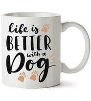 Köpek Baskılı Porselen Kupa Bardak